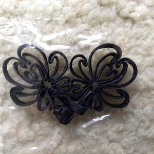 3/$25 vintage 60s NWT black Chinese frog closures